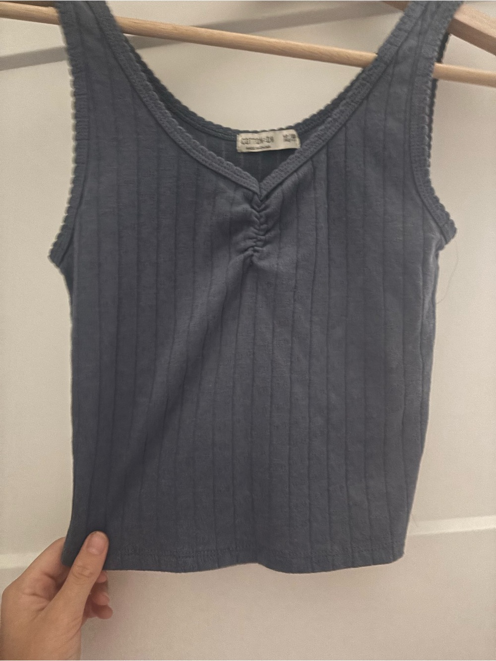 Cotton On Ribbed Slate Blue Tank Top